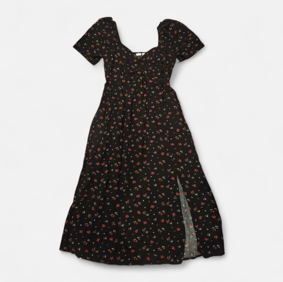 Gap Puff Sleeve Sweetheart Midi Dress Sz.M - Picture 4 of 6